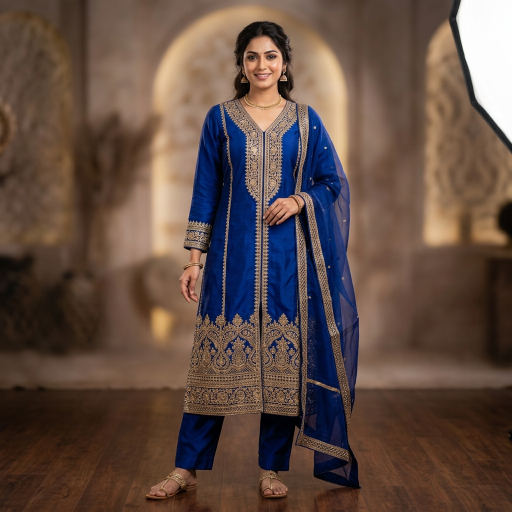 Diya Georgette Glimmer Kurti