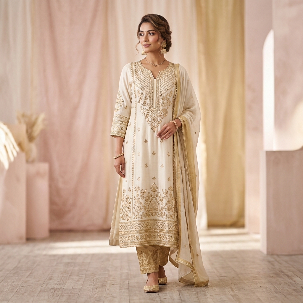Kiara Premium Ivory Kurti